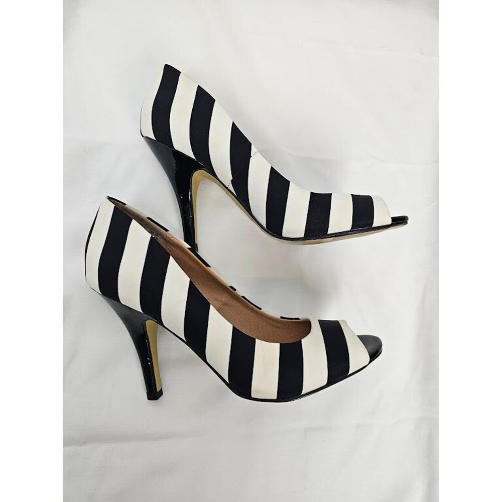 Striped High Heels Cruella Beetlejuice Halloween 8.5 US 40.5 EU